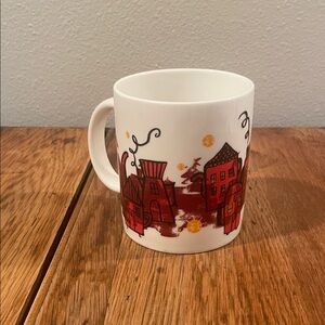 Starbucks 2000 Holiday Village Ceramic Mug | 12 oz | Teapot & Coffeepot Skyline